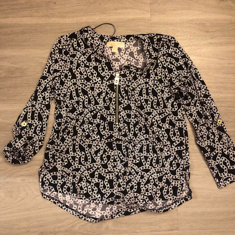 NWT Michael Kors chain blouse Sz M